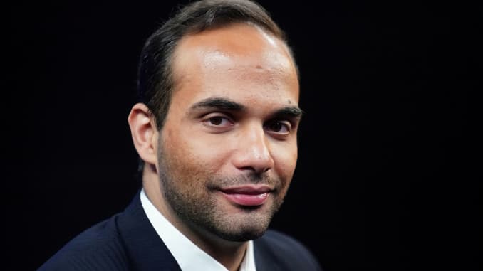 George Papadopoulos, a former member of the foreign policy panel to Donald Trump's 2016 presidential campaign, poses for a photo before a TV interview in New York, New York, U.S., March 26, 2019.