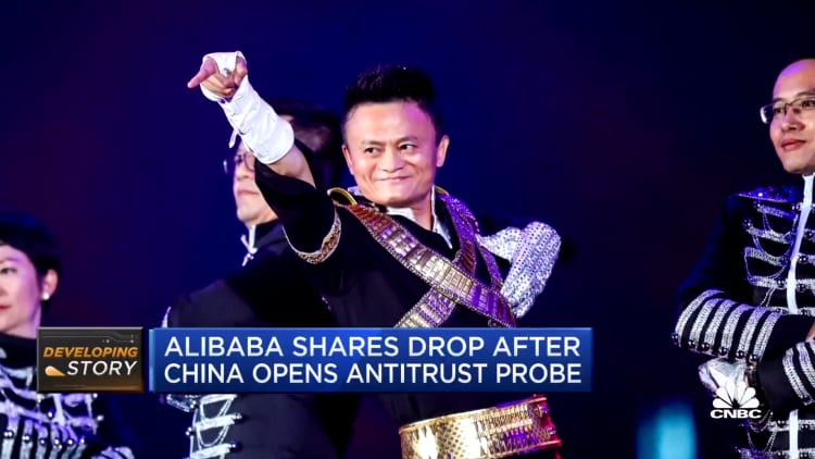 Alibaba shares drop after China opens antitrust probe