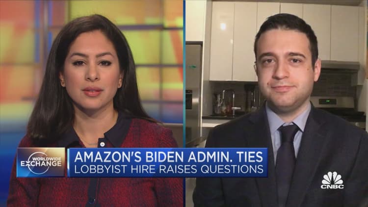 Amazon hires lobbyist with ties to President-elect Joe Biden's White House counsel