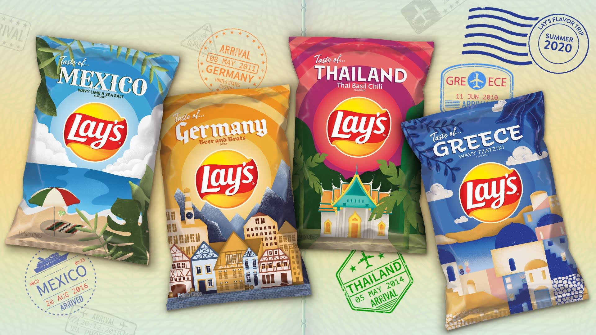 Consumers' interest in adventurous flavors inspired PepsiCo's Frito-Lay to sell top flavors from around the globe in potato chip form this summer.