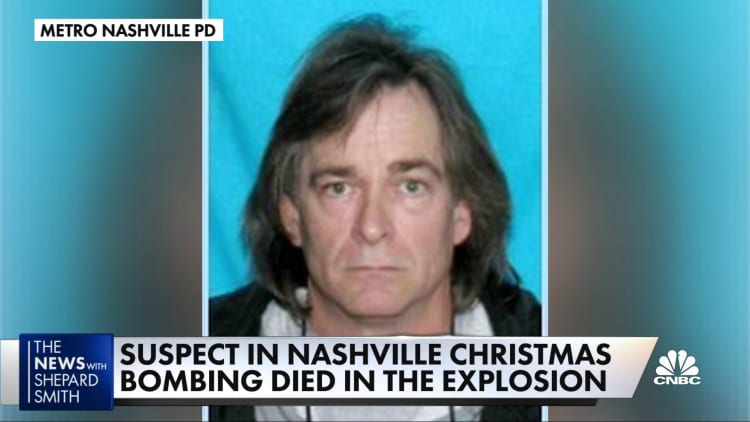 Suspect in Nashville Christmas bombing died in the explosion