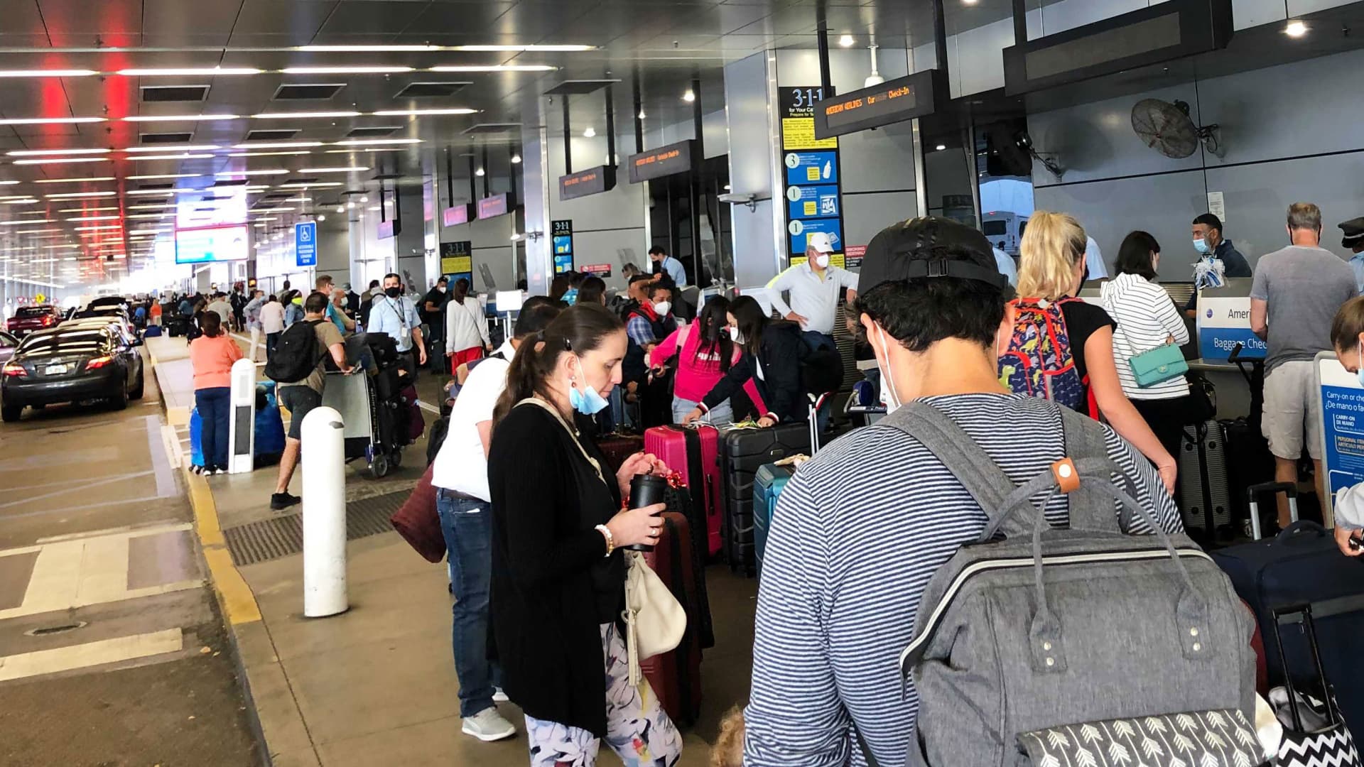 Passengers at the Miami International Airport