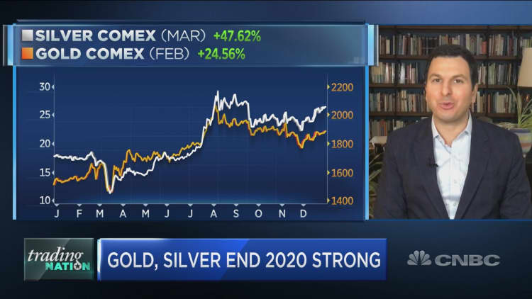Silver, gold can continue to shine in the new year, chart analyst says