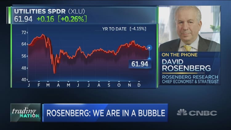 Long-time bear David Rosenberg warns stocks and bitcoin are bubbles