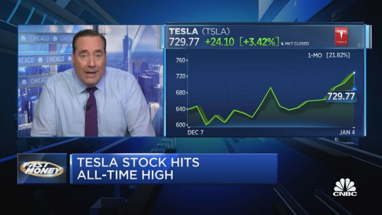 Tesla hits record high after delivering record number of vehicles in Q4