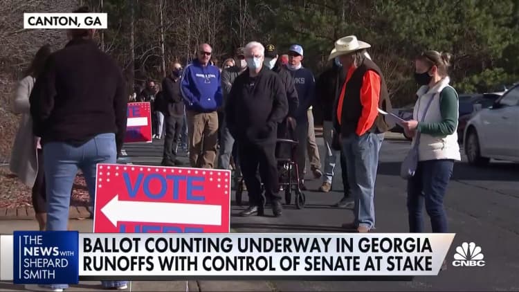 Voting in Georgia winds down as runoff election polls close