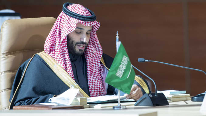 Crown Prince of Saudi Arabia Mohammed bin Salman attends the 41st Summit of Gulf Cooperation Council in Al-Ula, Saudi Arabia on January 05, 2021.