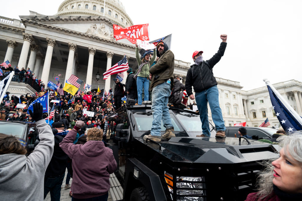 The National Guard heads to the Capitol after the rioters exceed the Electoral College count