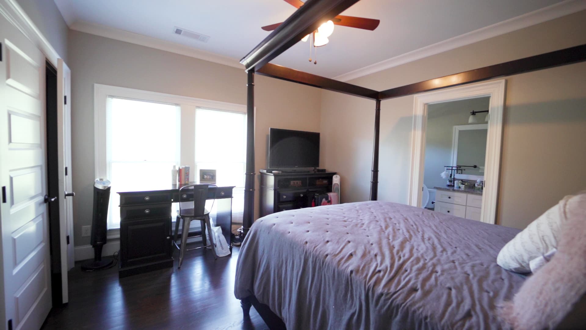 Johnson's bedroom in Atlanta. She has her own room in each family's home in both Atlanta and New York.
