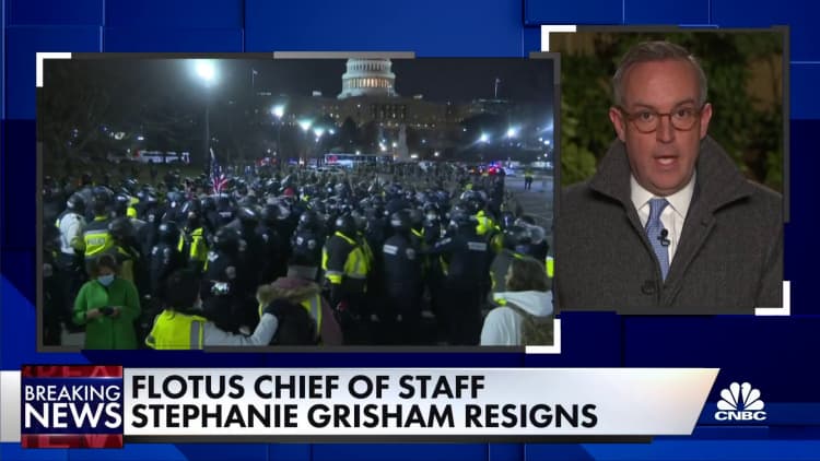 First lady's chief of staff Stephanie Grisham resigns after violent protests