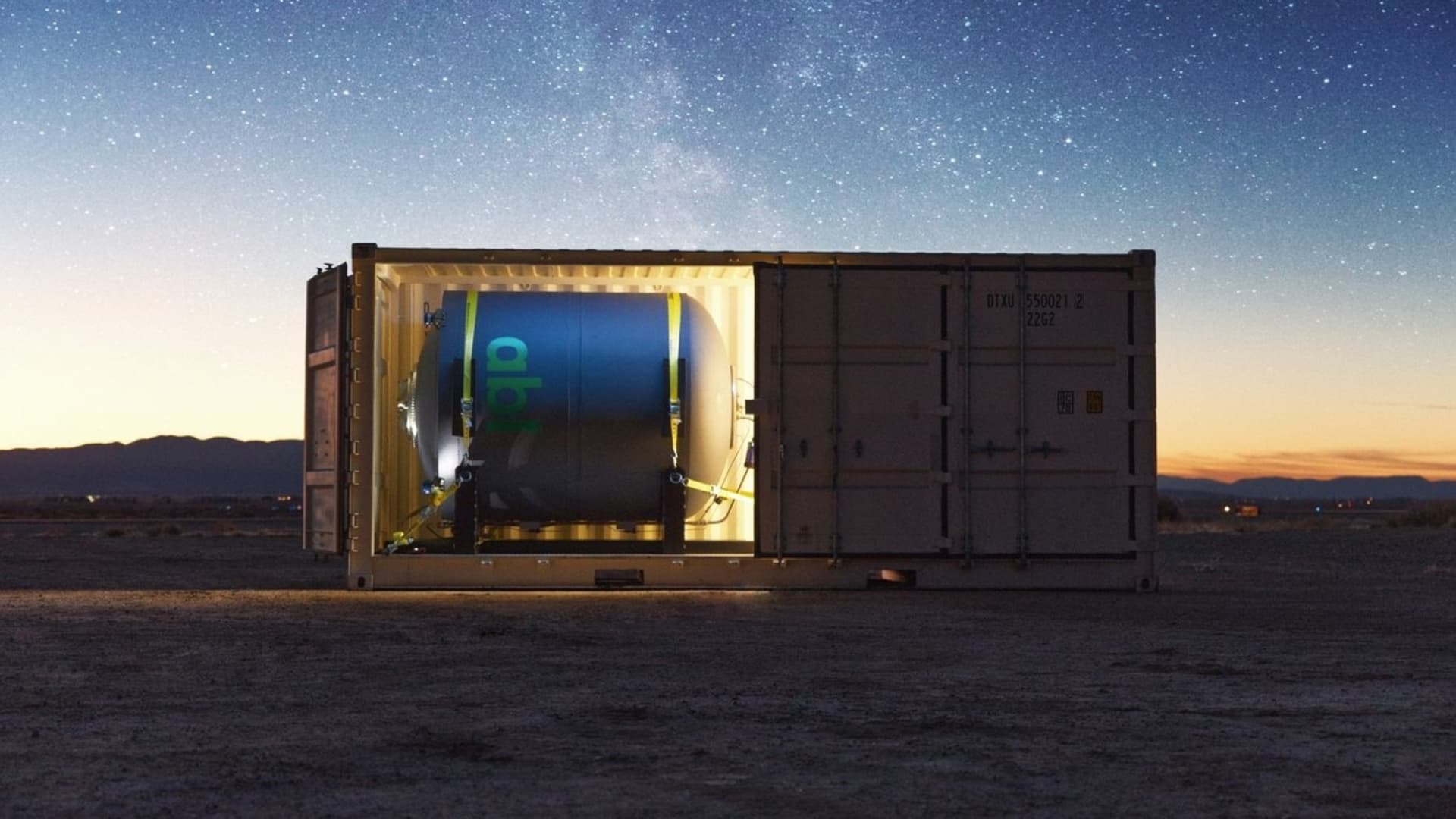 One of the shipping containers that holds the GS0 deployable launch system infrastructure.