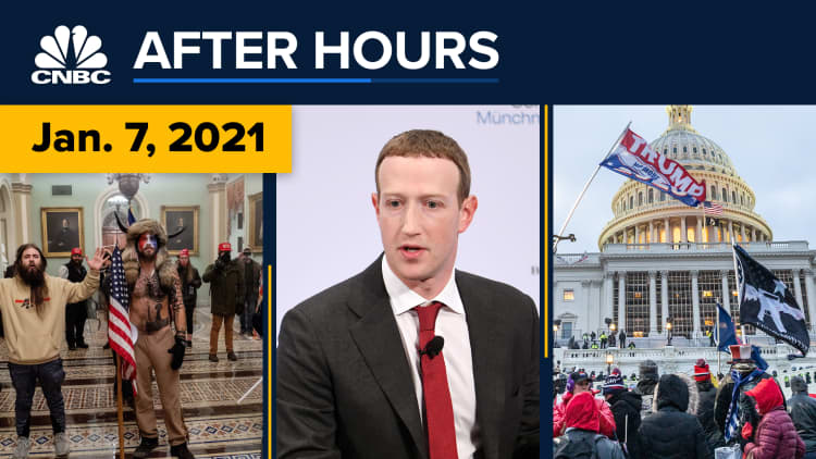 Trump banned from Facebook after violent mob of supporters storm U.S. Capitol: CNBC After Hours