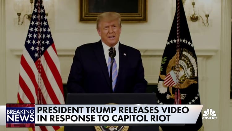 President Trump releases video in response to the Capitol riot