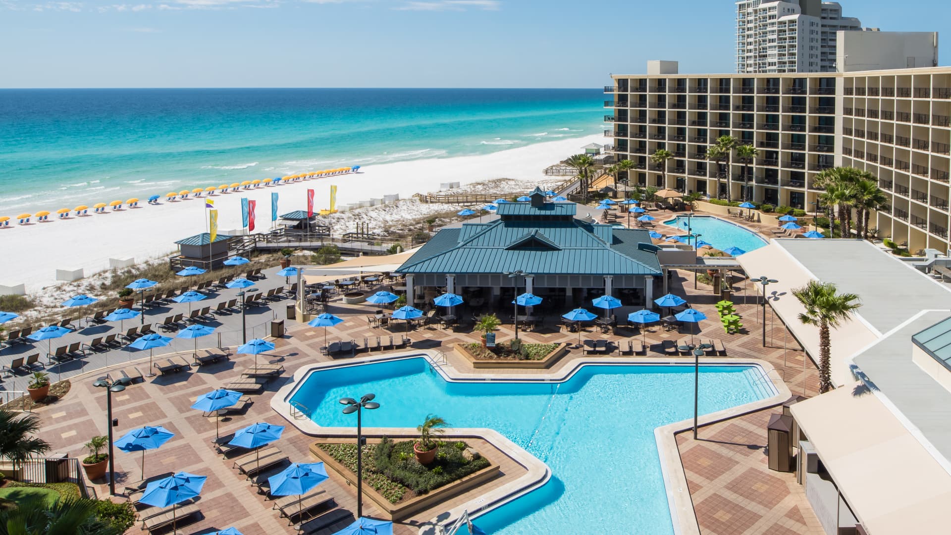 A month-long stay at Hilton Sandestin Beach Golf Resort & Spa, which starts at $90 a night, comes with breakfast, afternoon cocktails, beach rentals and laundry service.