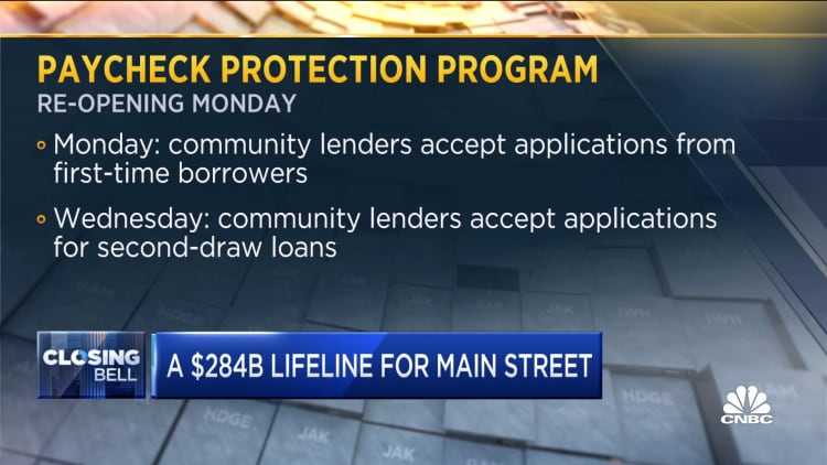 The $284B paycheck protection program will provide for small businesses