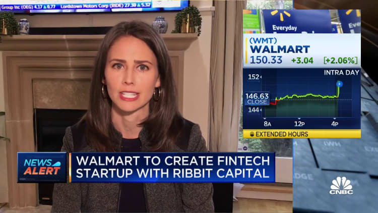 Walmart to create fintech startup with Ribbit Capital