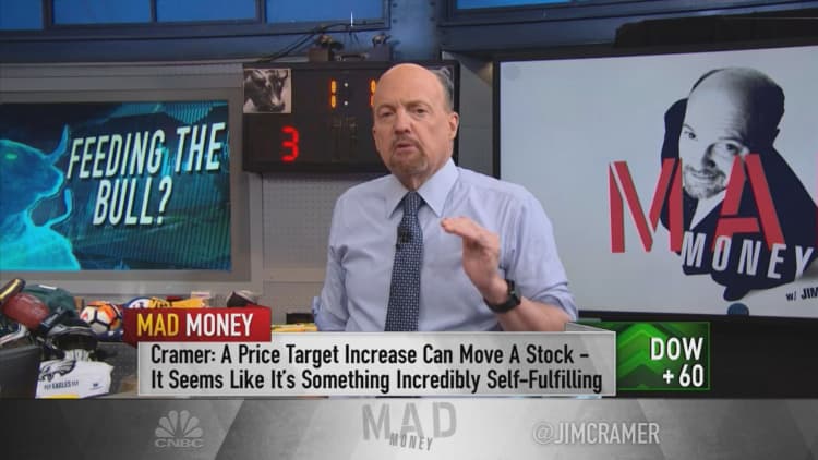Jim Cramer: Price target boosts are actually moving stocks higher