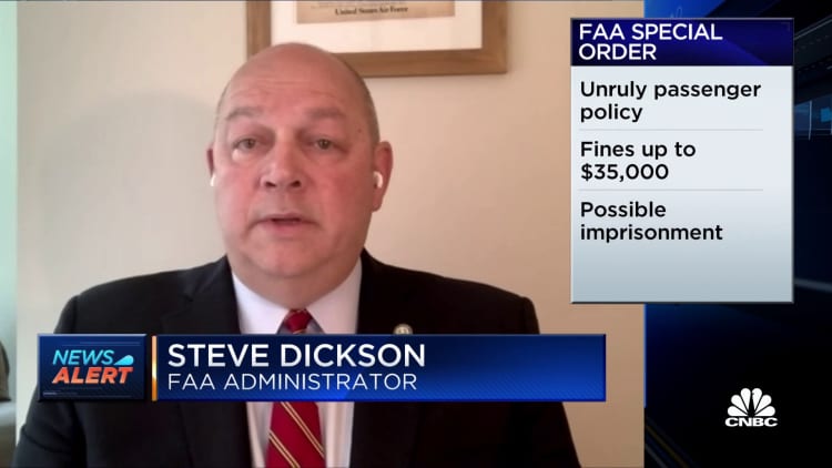 FAA Administrator Steve Dickson on 'zero tolerance' order for unruly airline passengers