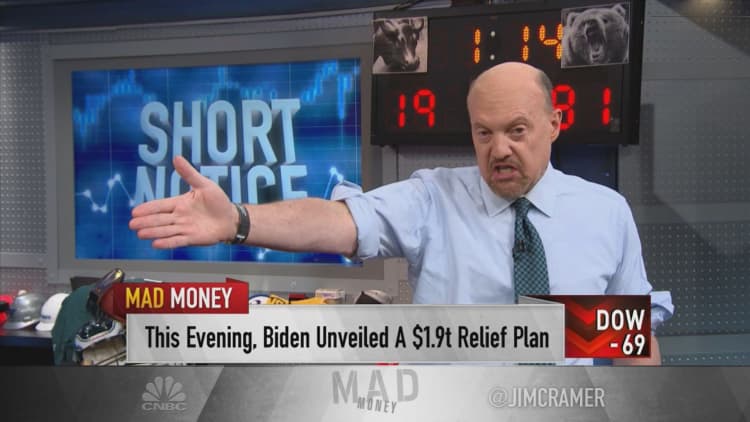 Short squeezes are generating major gains in stocks, Jim Cramer says