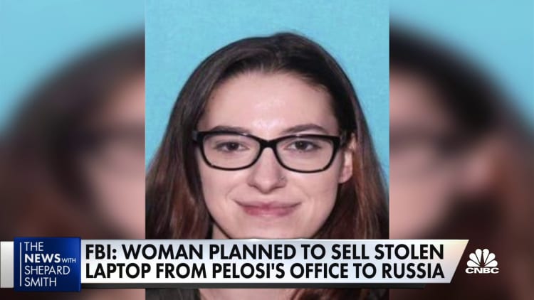 FBI says woman planned to sell laptop stolen from Pelosi's office to Russia