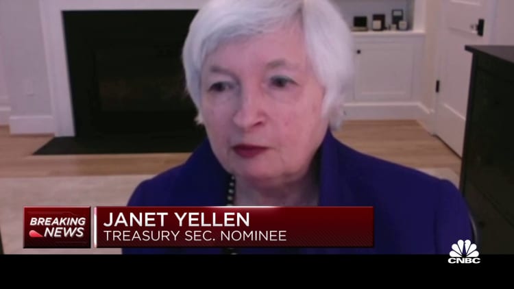 Yellen: We don't seek to weaken the dollar