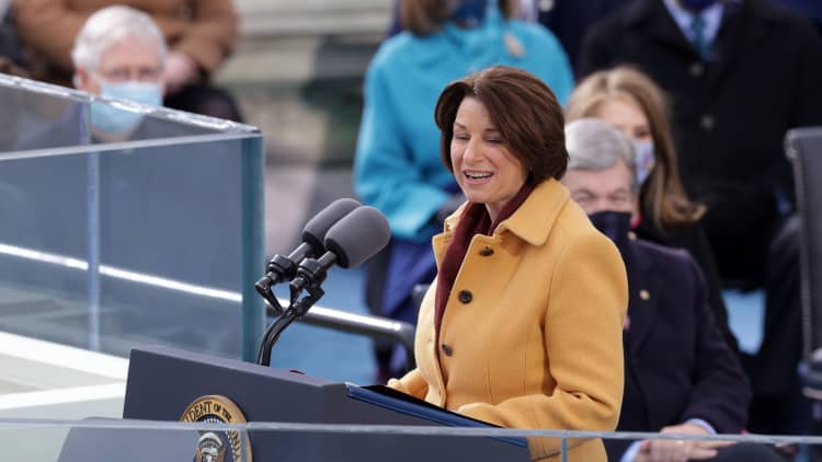 Sen. Amy Klobuchar delivers inauguration opening remarks