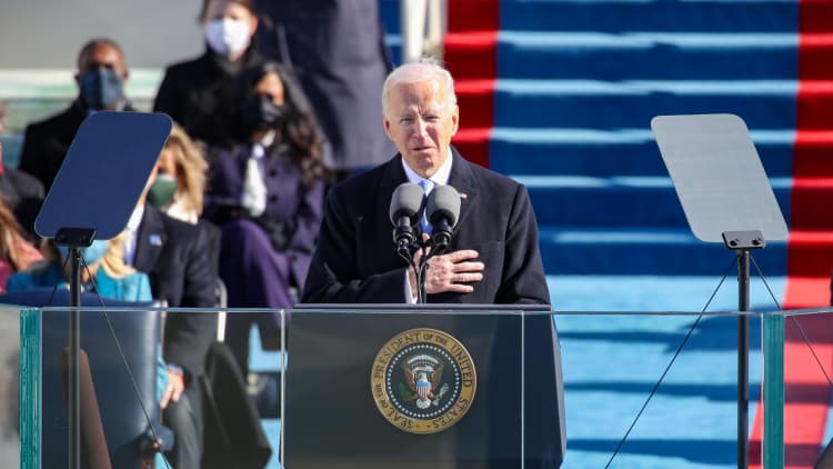 Joe Biden delivers first remarks as president