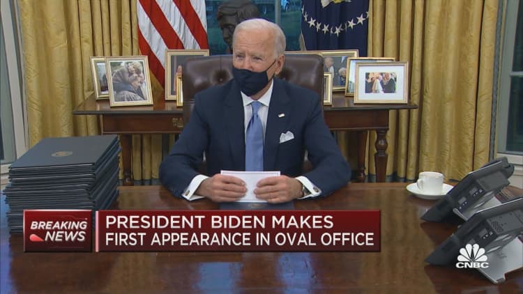 President Biden signs his first executive orders