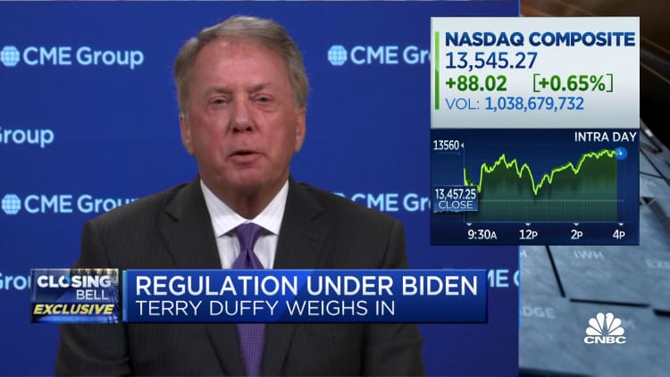 CME Group CEO Terry Duffy discusses his views on Biden's financial regulators