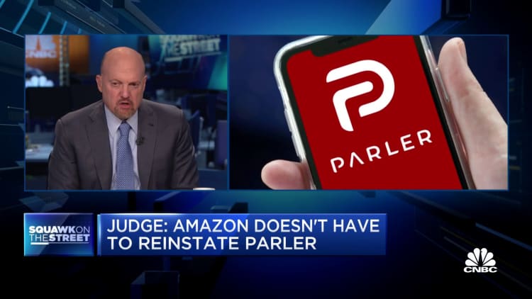 Cramer on court decision not to require Amazon to reinstate Parler