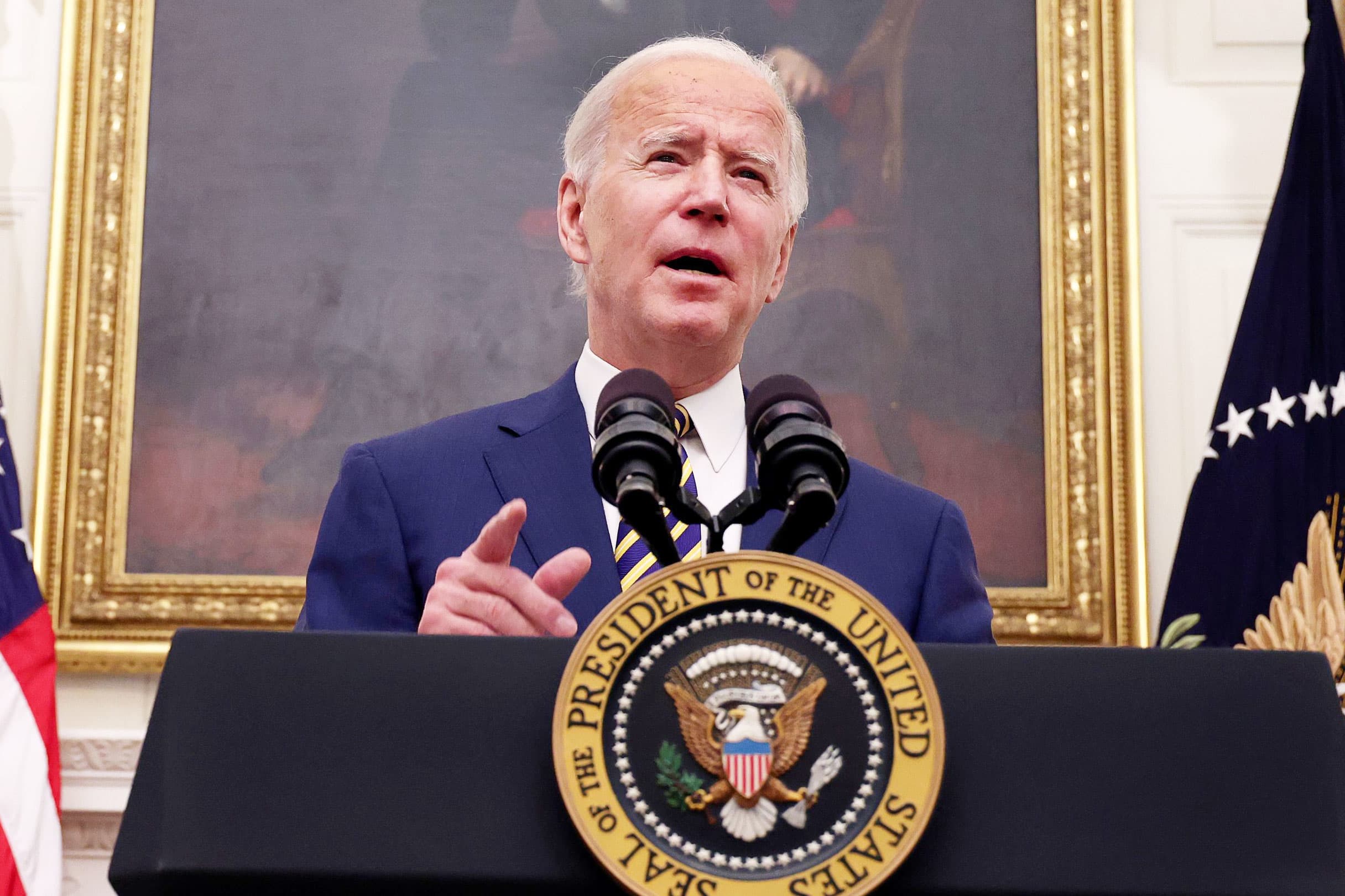 Biden says nothing can change the trajectory of the Covid pandemic in the coming months