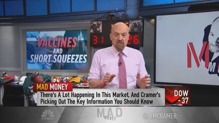 Jim Cramer breaks down the market implications of Covid vaccine rollout and GameStop short squeeze