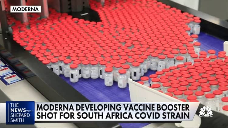 Moderna is developing vaccine booster shot to fight South Africa Covid strain