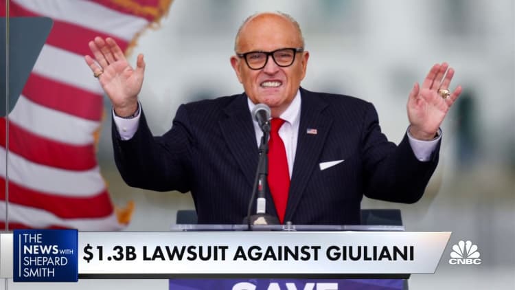 Dominion Voting Systems sues Giuliani $1.3B for false election claims