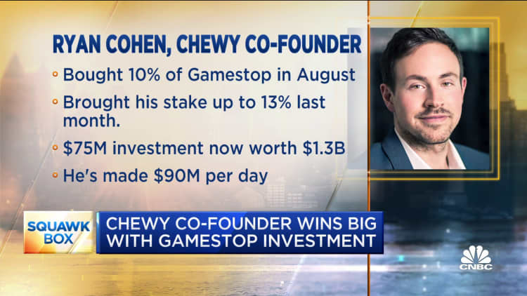 Chewy co-founder wins big with GameStop investment