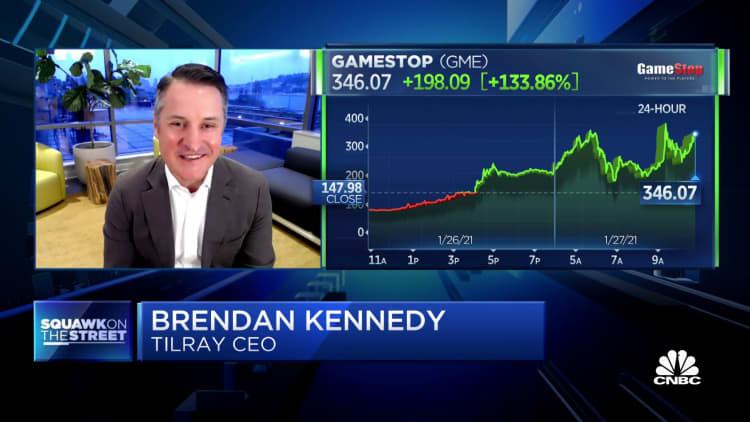 Tilray CEO Brendan Kennedy gives his advice to companies being short-squeezed