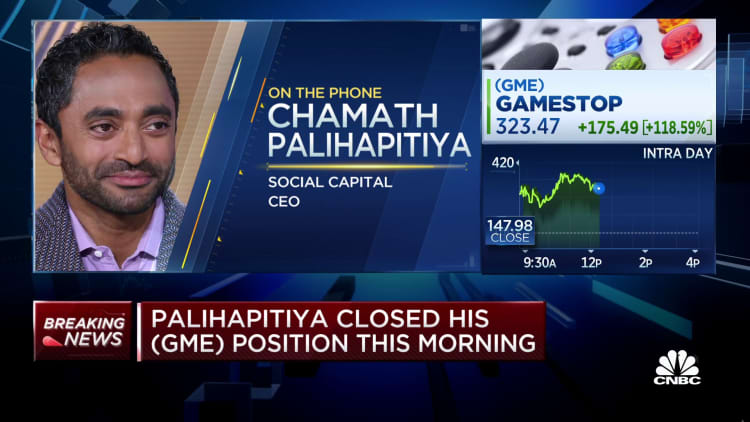 Billionaire investor Chamath Palihapitiya on GameStop surge and rise of retail investors