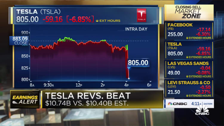 Tesla earnings miss on bottom line, but revenues come in higher than estimates
