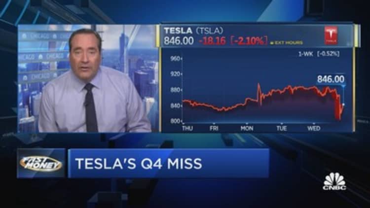 Tesla misses on earnings