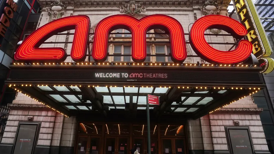 An AMC theatre is pictured amid the coronavirus disease (COVID-19) pandemic in the Manhattan borough of New York City, New York, U.S., January 27, 2021.