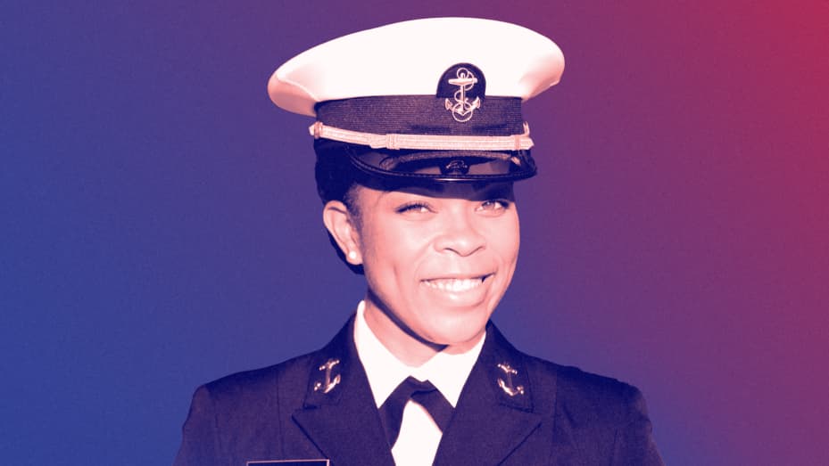 Midshipman Sydney Barber, U.S. Naval Academy's first Black female brigade commander.