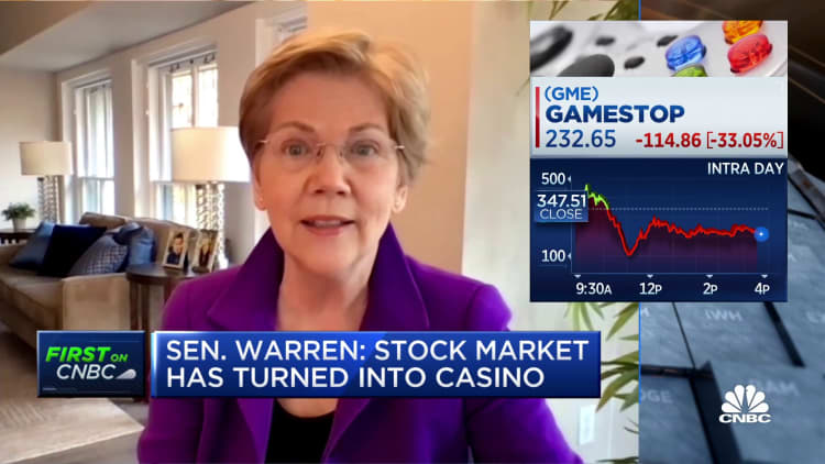Sen. Warren on GameStop frenzy: We need clear rules on market manipulation