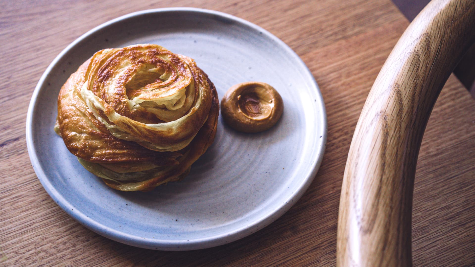 Sunda's buttery roti is served alongside a paste-like 'curry' laced with Vegemite.