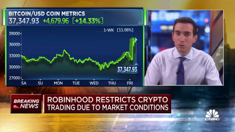 Robinhood restricts crypto trading due to market conditions