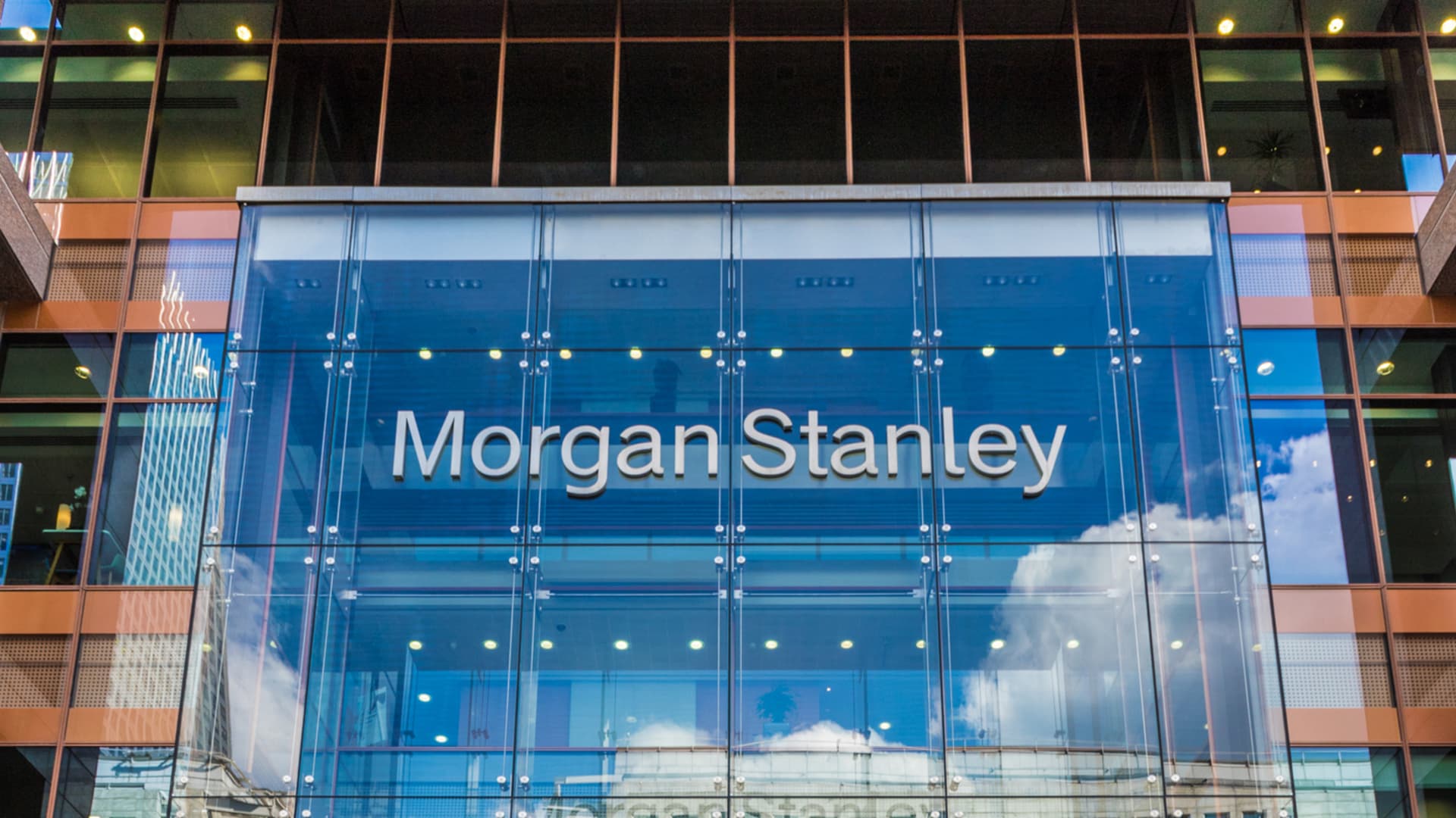 A view of the Morgan Stanley offices in Canary Wharf, London, U.K.