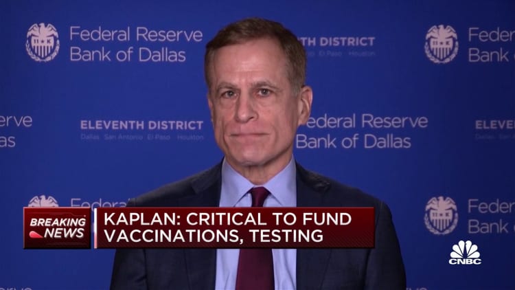 Dallas Fed's Kaplan on 'critical' issues that must be funded during the pandemic