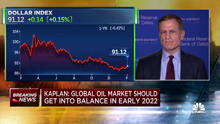 Dallas Fed's Kaplan on Reddit traders, liquidity in the market, inflation concerns