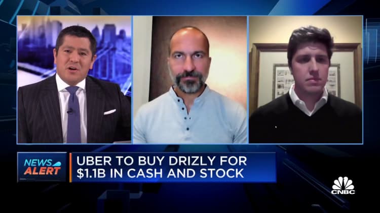 Uber and Drizly CEOs on stock and cash acquisition deal