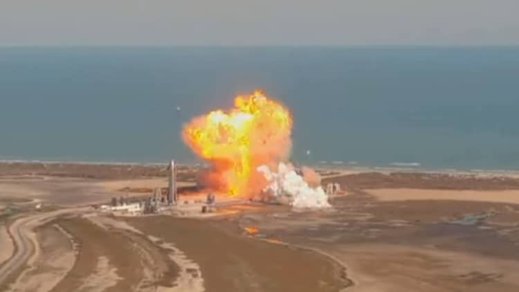 SpaceX's Starship prototype again explodes on landing attempt after successful launch