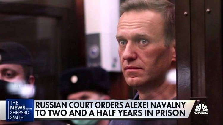 Russian court orders Alexei Navalny to prison, igniting protests, global condemnation